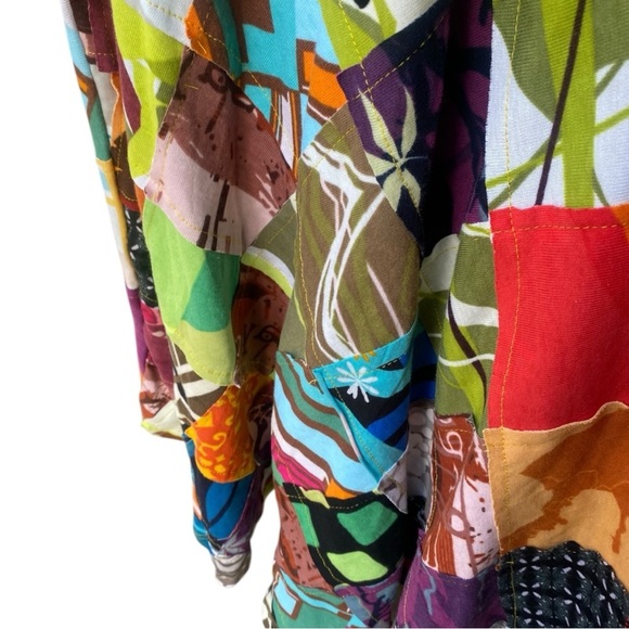 Profile NWT Wearable Art Graphic Colorful Patchwork Skirt I Size: S - Picture 7 of 13